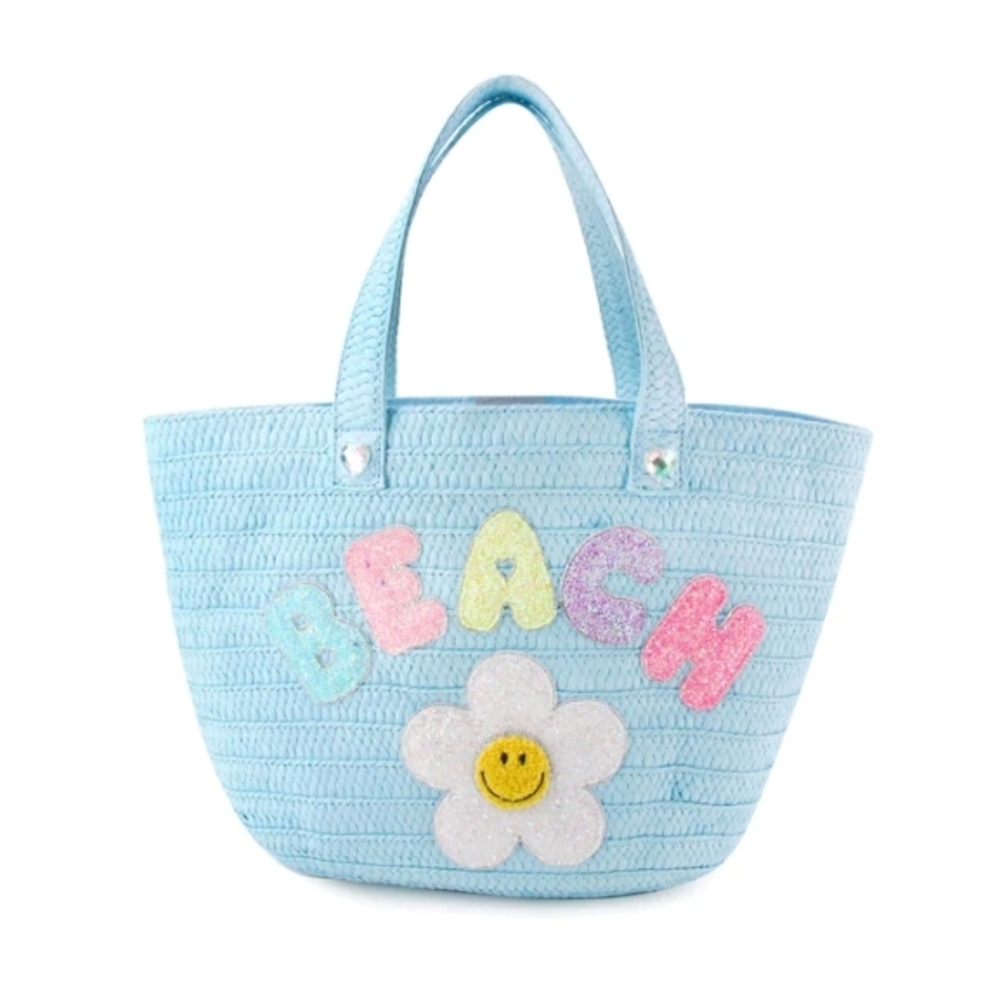 Miss Gwen's OMG Accessories Beach Daisy Straw Tote Bag NWT